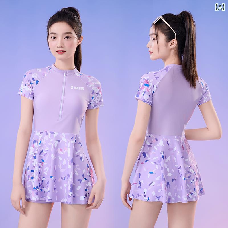 水着 セット レディース 女性用 ツーピース 水着 2025年 温泉 入浴 肉を 覆い 痩せているように 見せかける スーツ 控えめな 高級 感 胸が 小さくて 少し 太っている