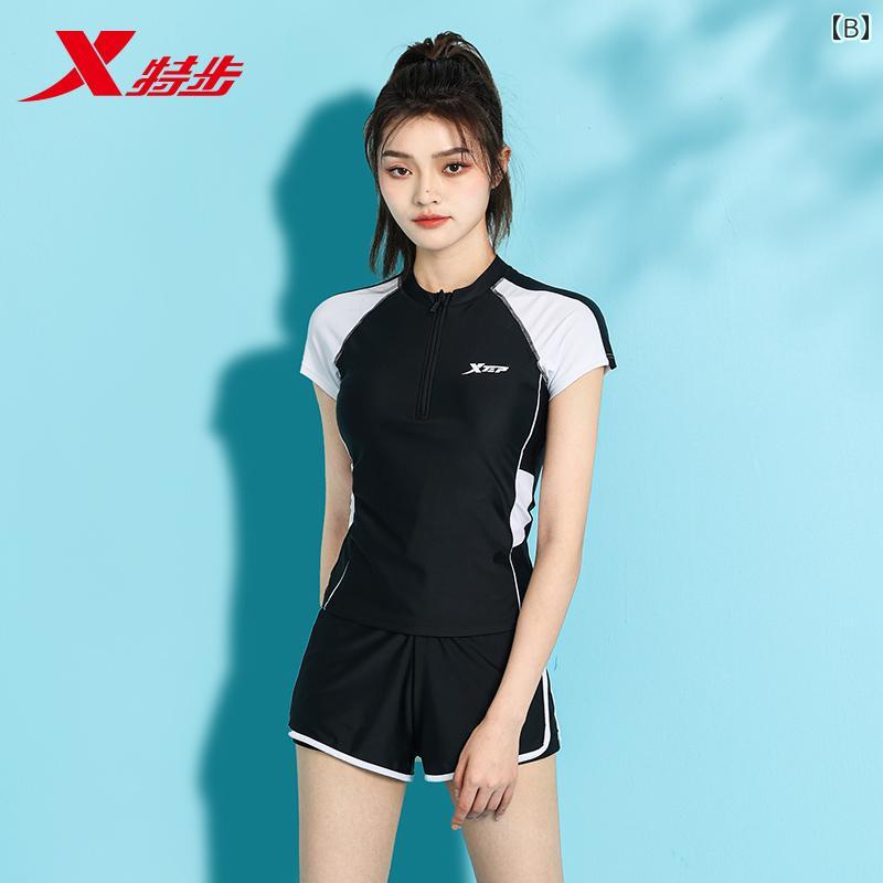 水着 セット レディース Xtep 水着 レディース スプリット 2025 ホット スタイル スポーツ 保守的な 学生 スイミング プール 専用の 冬 温泉