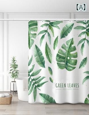 浴室用 シャワーカーテン おしゃれ 浴室 シャワー カーテン 防水 布 厚手 パンチ フリー 防 カビ 吊り下げ 間仕切り