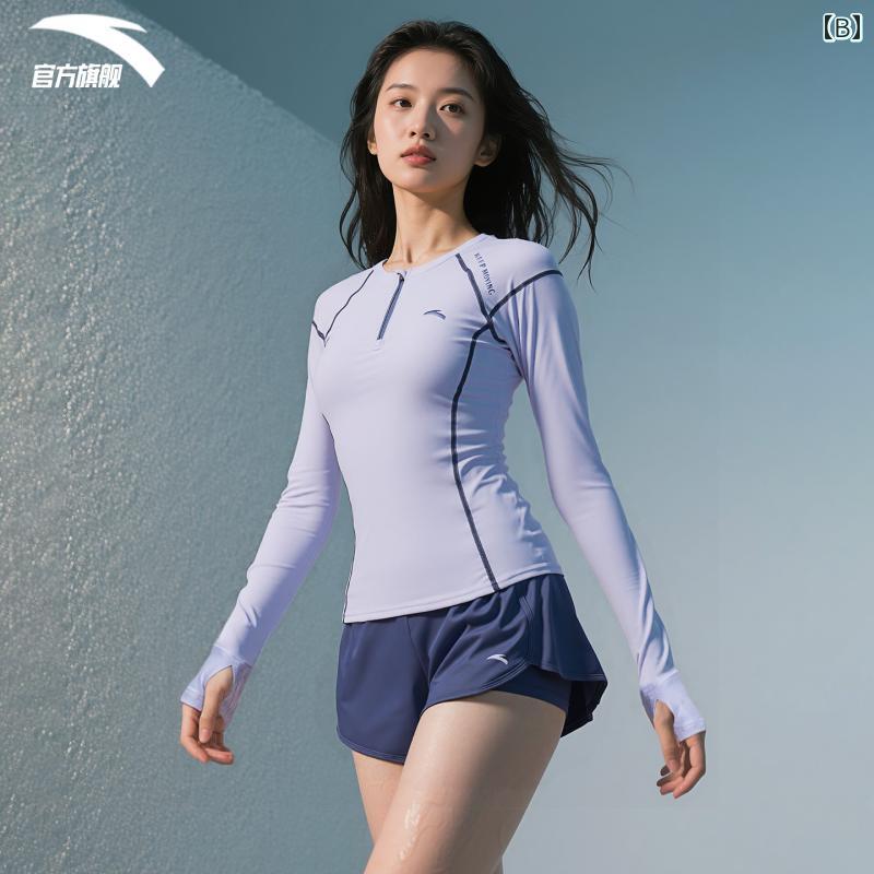 タンキニ 水着 レディース アンタ 水着 スプリット レディース 長袖 日焼け防止 2025 保守的な 体型カバー 海辺の 休日の