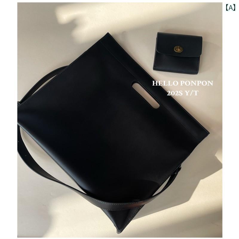 フォーマル ブラック バッグ 韓国 自家製 コンピュータ バッグ 仕事と 通勤用 ドキュメント シンプル ポータブル ショルダーバッグ トートバッグ