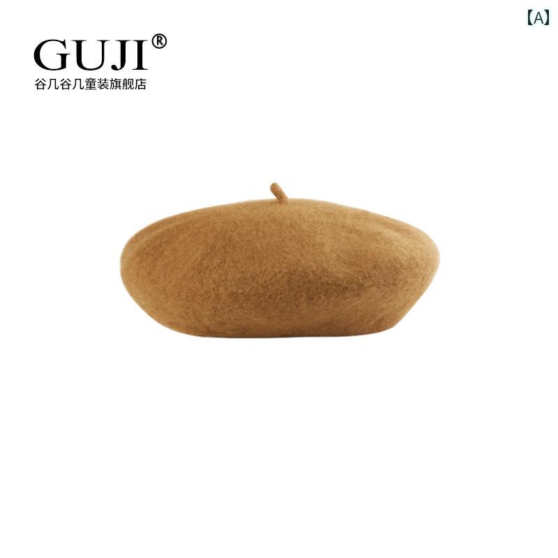 子供用 ベレー帽 かわいい 女の子 ベレー 帽 子供用 秋冬 年 画家 帽子 アート キノコ型 バケット ハット