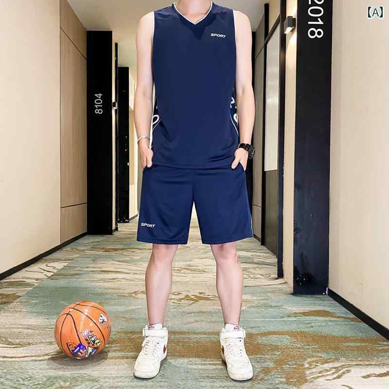 メンズ バスケットボール ウェア ジャージ バスケットボール メンズ 夏 冷感 速乾 ノースリーブ Tシャ..