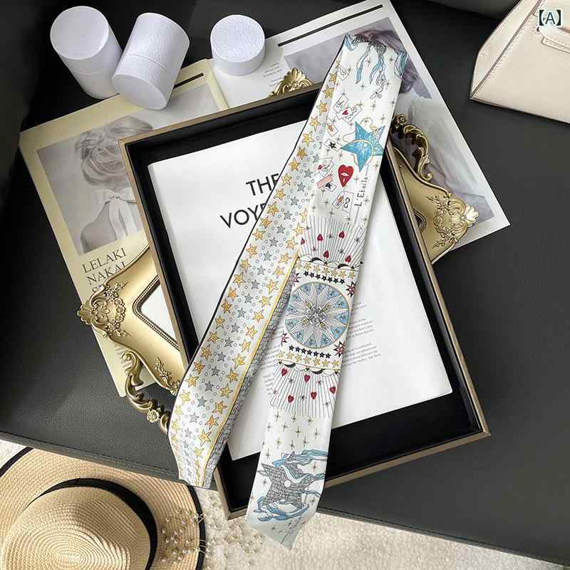 スカーフ リボン おしゃれ 18 匁 シルクスカーフ ダイアナ 妃の バッグ ハンドルに フィット 首に 巻い..