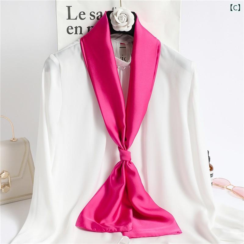 スカーフ リボン おしゃれ 赤 紫の 小さい シルクスカーフ 秋冬 レディース ネック アクセサリー 狭くてな 蝶 ネクタイ ロング スカーフ シャツ 装飾 付き 薄手