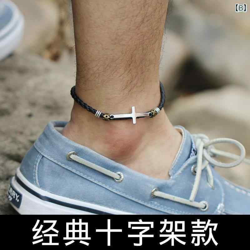 アンクレット アクセサリー メンズ メンズ アンクレット ファッション 韓国 レトロ...