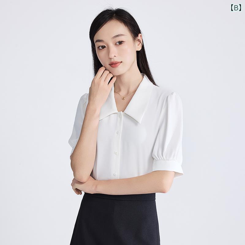 お仕事用 事務 セット アップ スーツ アート トラック シフォン ブルー 半袖 シャツ レディース 夏用 教員 資格 面接 フォーマルスーツ プロ スーツ 公立 試験 通勤 laonschoise-11037984 LAONsChoice サンプル画像2