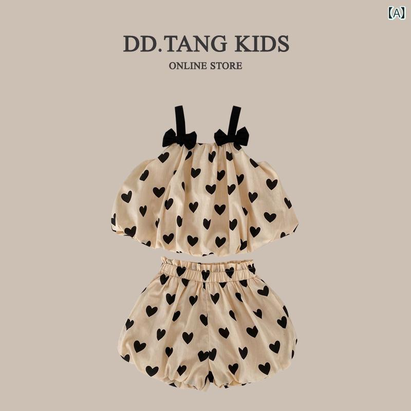 ベビー服 上下セット かわいい 女児 サマー スーツ 1歳 ベビー 服 スリング プリンセス トップス 夏 薄..