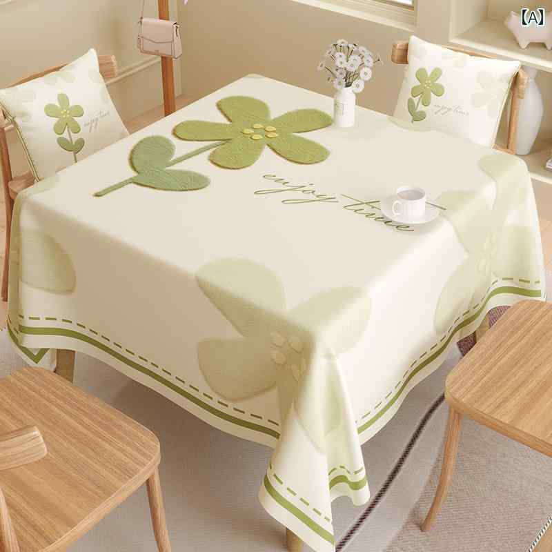 テーブルクロス インテリア 上品 正方形の テーブル クロス 防水 耐 油 耐熱 洗える ラムスキン 家庭用..