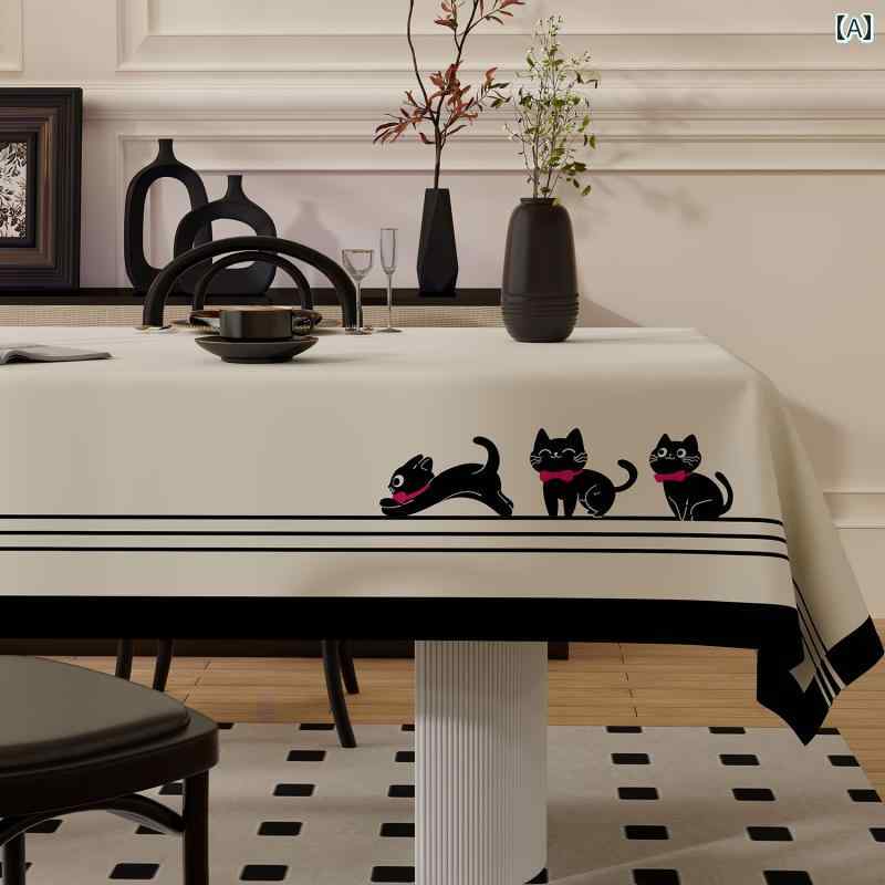 リビング テーブル クロス フランスの 高級 テーブル クロス 洗濯不要 耐油性 防水 家庭用 猫用 長方形 ダイニング 軽量 コーヒー テーブル用