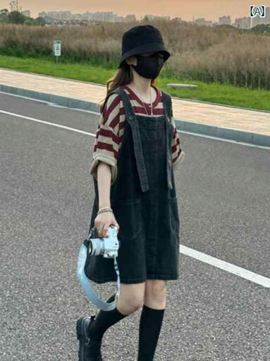 ゆったり ジャンパー スカート レトロ デニムオーバーオール 夏 大きいサイズ 太めの mm ヒップを カバー して 細く 見える 小柄な 女性 ゆったり ストレート ワンピース サスペンダー スカート ゆったり ジャンパー スカート レトロ デニムオーバーオール 夏 大きいサイズ 太めの mm ヒップを カバー して 細く 見える 小柄な 女性 ゆったり ストレート ワンピース サスペンダー スカート