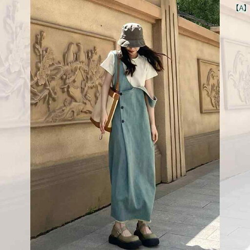 ゆったり ジャンパー スカート 夏の ティー 服装 韓国 デニムオーバーオール 女性用 スカート 春夏 年齢を 減らし スリムに 見せる ゆったり ノースリーブの ドレス ゆったり ジャンパー スカート 夏の ティー 服装 韓国 デニムオーバーオール 女性用 スカート 春夏 年齢を 減らし スリムに 見せる ゆったり ノースリーブの ドレス