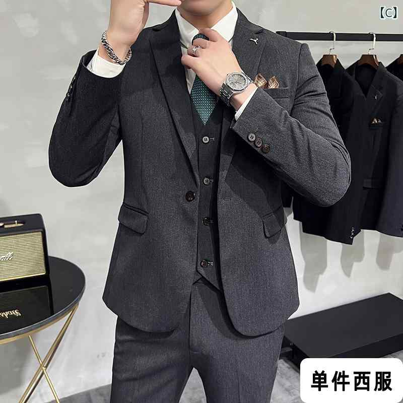 スーツ セットアップ メンズ 男性用 ホワイト スーツ ハイエンド センスの 結婚式 新郎 ビジネス プロ カジュアル ジャケット