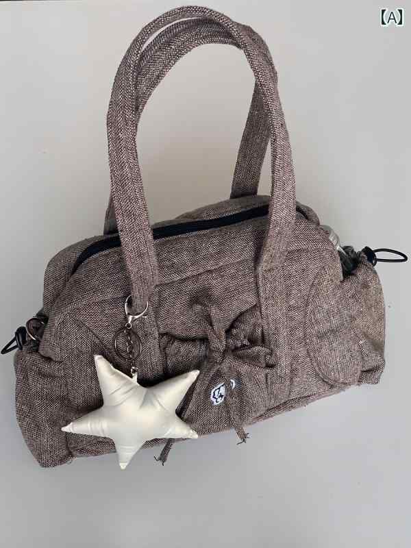 カジュアル バッグ ボストン MRBS ボストン バッグ キルティング コットン クロス ワンショルダー 斜め..