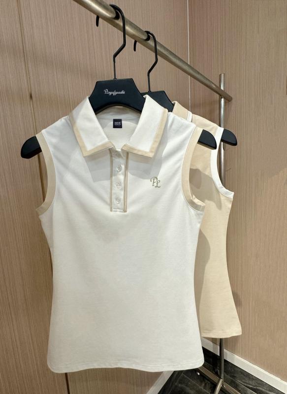 レディース ゴルフウェア ゴルフウェア レディース 韓国 ゴルフ 半袖 ノースリーブ 夏 速乾 着 痩せ ト..