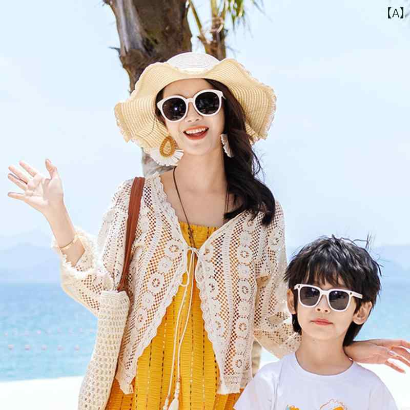 お揃い ファッション コーデ ペアルック カジュアル 三 亜 ビーチの 親子の 服装 夏の 家族 34人 家族..