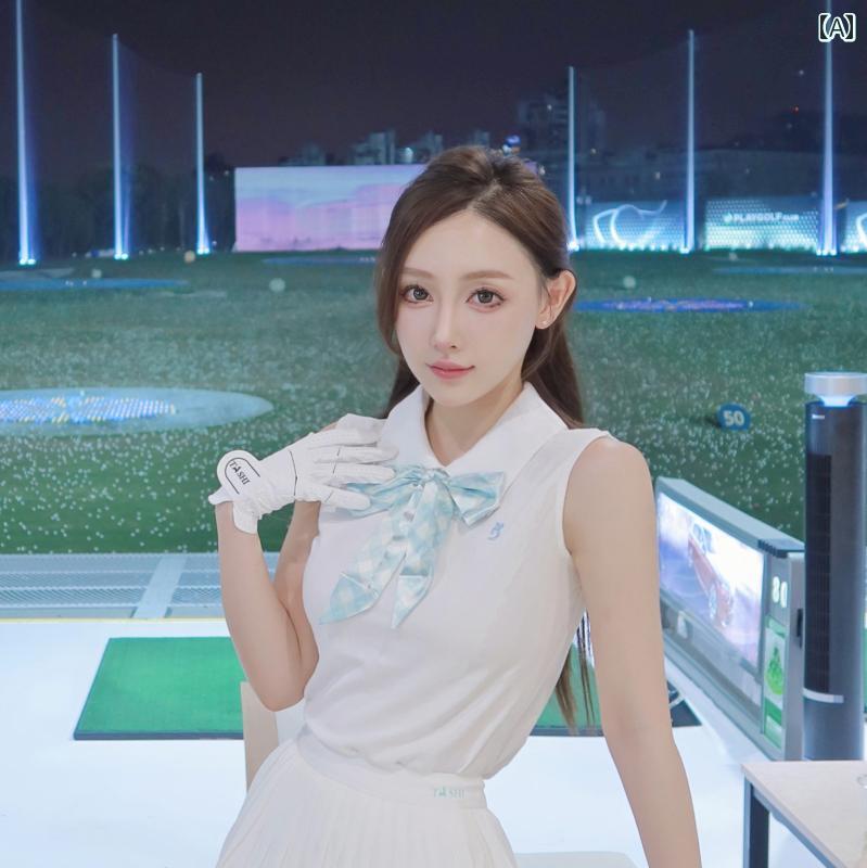 レディース ゴルフウェア TASHI ゴルフウェア レディース ノースリーブ トップ 通気性 スリム スポーツ..