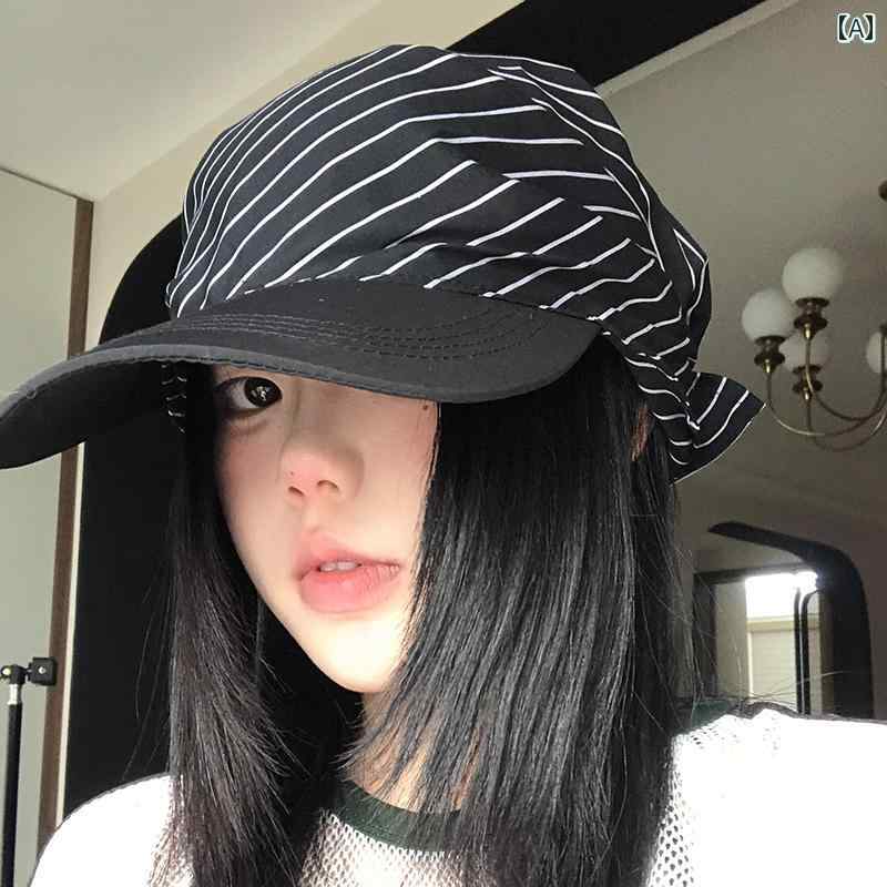 レディース ハンチング 帽子 OuiPack 韓国 スカーフ 帽子 レディース 春夏 大きめ 頭囲 顔 見せ 小さめ..