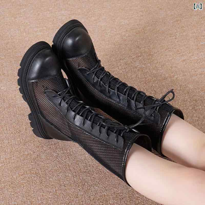 子供用 おしゃれ ブーツ 靴 ブーツ 女の子 ロング 2024 夏 薄手 メッシュ 通気性 ハイカット ソフト ソール 子供 靴