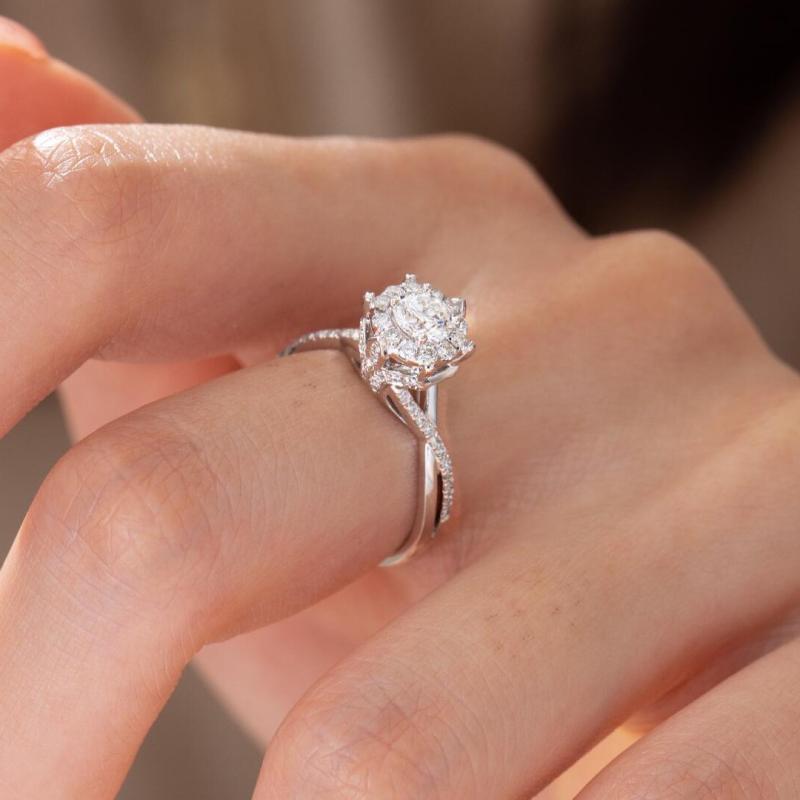 リング レディース 指輪 ロイヤル マナー スター リング シルバー モ アッサ ナイト ラインストーン プ..