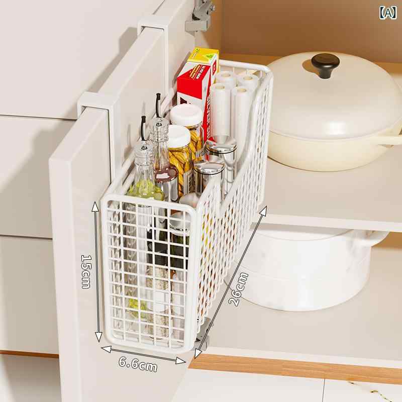 ペグ ボード 収納 便利 キッチンキャビネットの 扉 収納 ラック キャビネットの 内部 ボックス 壁掛け用 プラスチック ラップ 生 姜と ニンニク用の 吊り下げ バスケット アーティファクト