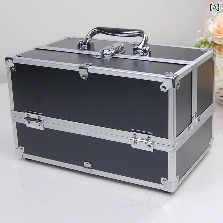 化粧 おしゃれ ボックス 韓国 プロな 大型 ポータブル 化粧 品 ケース 多層 ネイル ボックス ロック 付き メイク ツール バッグ