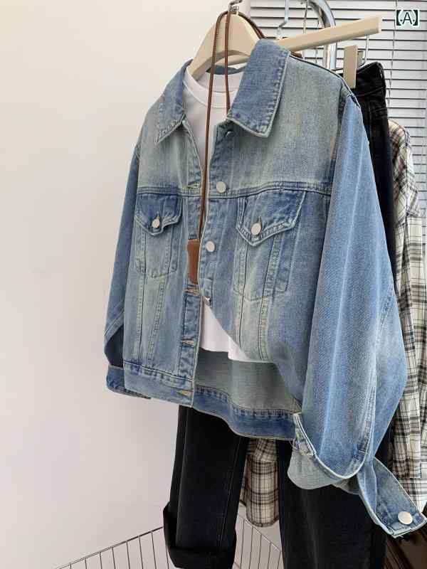 樂天商城 - デニム ジャケット レディース シャツ ブルー ショート デニムジャケット レディース 春秋 アメリカン レトロ ハイエンド スモール カジュアル ジャケット 2025