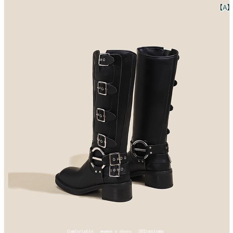 ハイ ブーツ レディース おしゃれ マイ ラール ブーツ レディース 2024夏 スカート 付き ブラウン ロン..