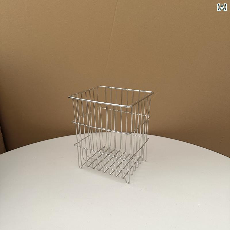 便利な 収納 バスケット ボックス Yinuo キッチン 304 ステンレス スチール 収納 バスケット スナック フルーツ デスク トップ 雑貨