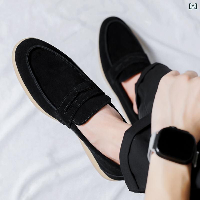 メンズ ローファー 靴 メンズ スリッポン レザーシューズ 革 ローファー スエード カジュアル 夏 通気性 ソフト ソール マット シューズ