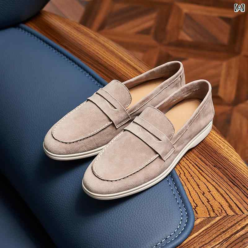 メンズ ローファー 靴 ソフト ソールと ソフトな 表面を 備えた メンズ LP カジュアル ローファー 英国 スリッポン シューズ 毎日の 通勤 靴 トゥシューズ