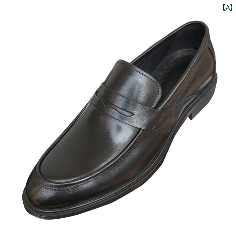 メンズ モカシン カジュアル シューズ 高級 メンズ レザーシューズ 革 通気性 英国 スタイル ローファー ビジネス フォーマル ポインテッドトゥ スリッポン