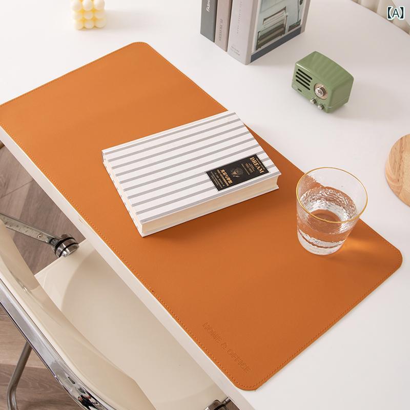 レザー 材料 クラフト DIY カラフルな デスク マット 学生用 防水 無臭 勉強 机 テーブル クロス 目の ..