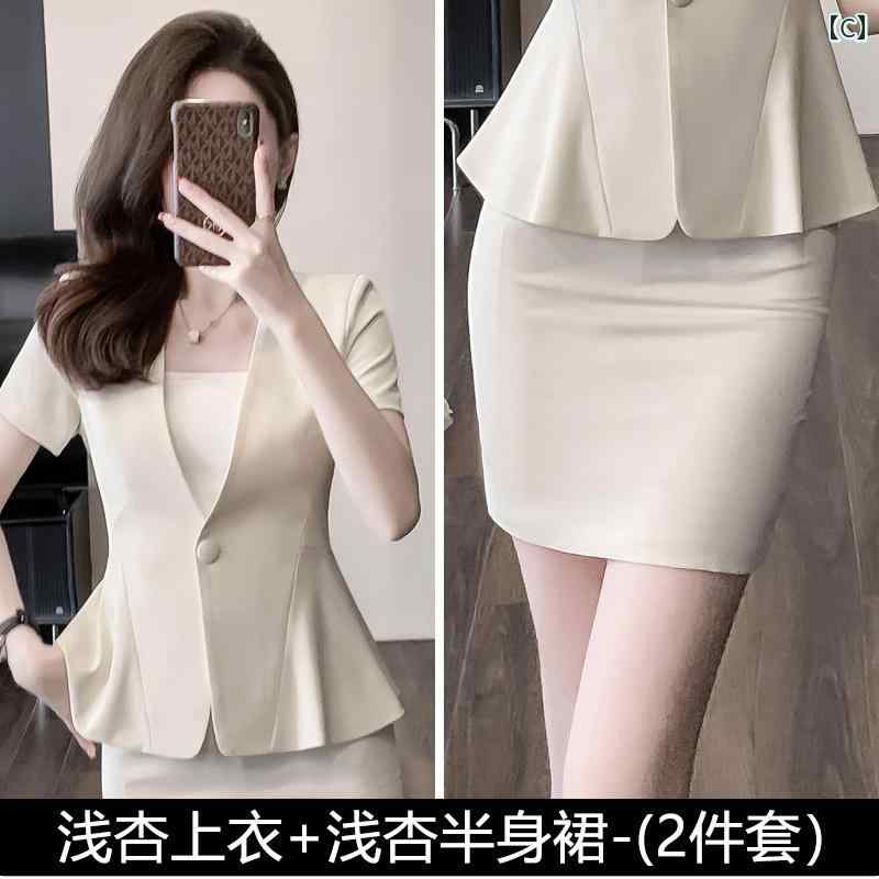 LAONsChoiceのユニフォーム エステ 事務服 医療 美容 フロント デスクワーク スーツ 女性 2025夏 デスク 美容師 作業着｜アングル3