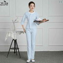 レディース 事務服 ユニフォーム 夏の 女性用 美容師 作業着 スタイリッシュで ハイエンド 看護 師の 制服 ミドル 丈の 袖 美容院の フロント デスクの 医療用 美容 スーツ