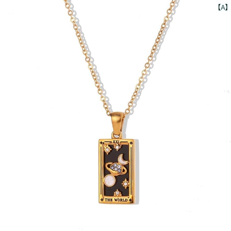 ジュエリー インディアン レディース ステンレス スチール ネックレスと アメリカ レトロ オイル ドロ..