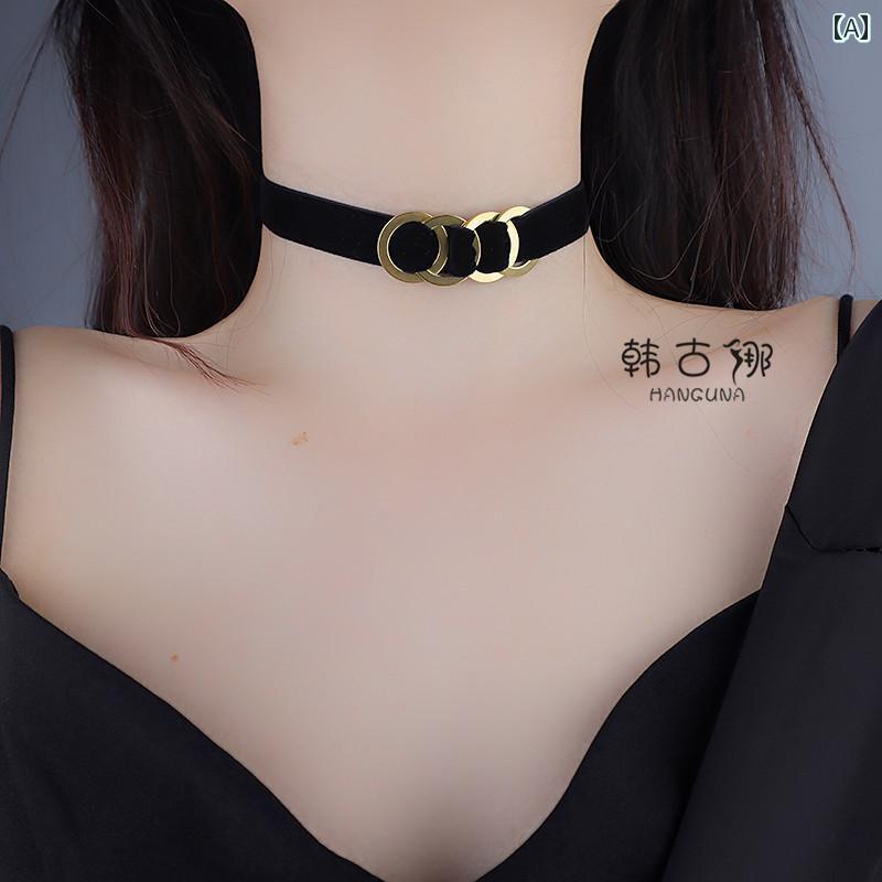 ネック アクセサリー 首輪 ネックレス レディース 2024 鎖骨 チェーン ショート ネック ストラップ 首輪 アクセサリー セーター 爆発