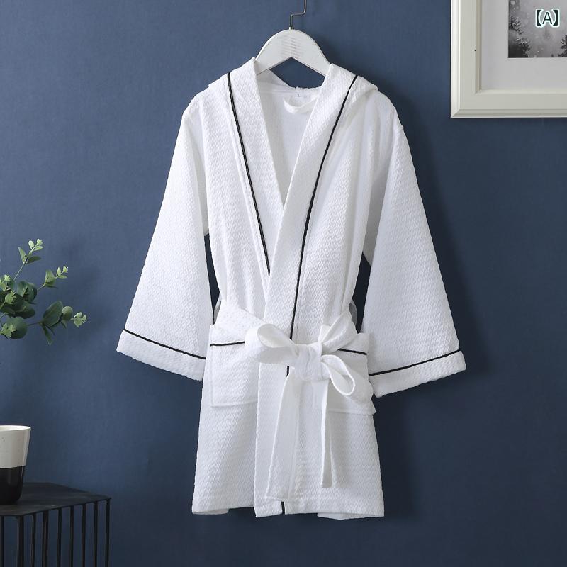 かわいい キッズ用 バスローブ 子供の 綿 バスローブ 薄手 家庭用 男の子と 女の子 ベビー フード付き ..