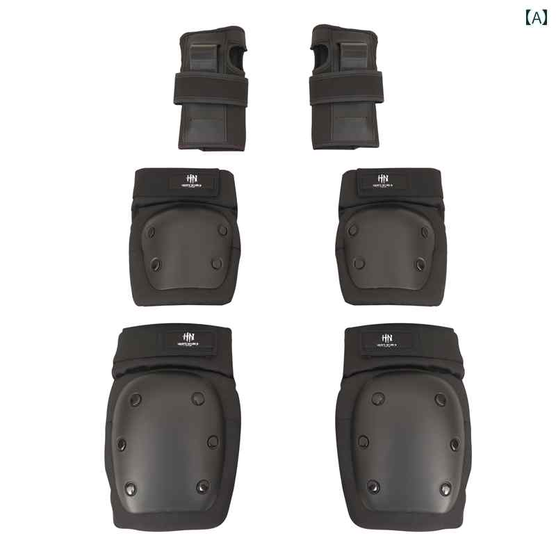 プロテクター ヘルメット スケートボード HN プロ 初心者 大人 スケート ボード 保護 ギア 子供 ローラー ヘルメット 6点 セット