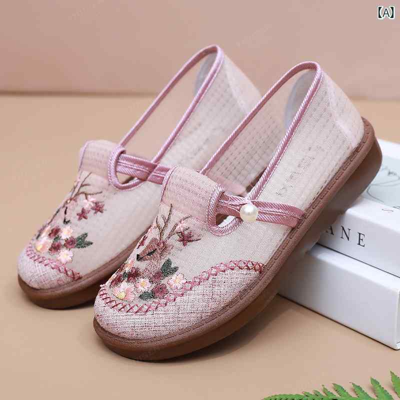 レディース カジュアル ウォーキング シューズ 古風 布 靴 春秋 快適 レジャー 軽量 プリント スリッポン マザー シューズ 滑り止め