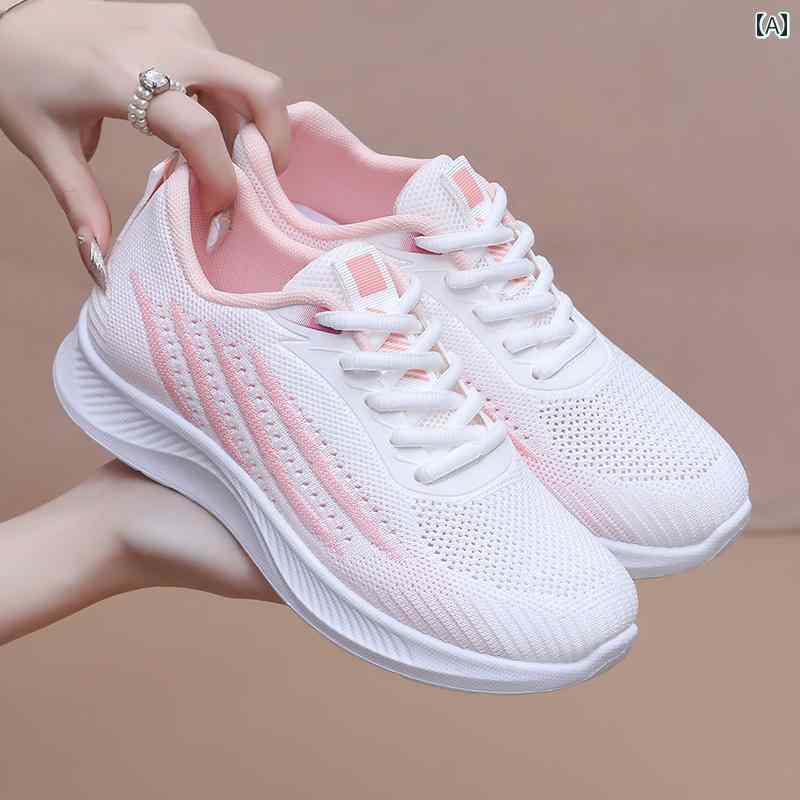 レディース カジュアル ウォーキング シューズ オールドの 婦人 靴 春夏で 快適 ソフト ソール スポーツ シューズ レディース メッシュ 通気性 マザーズ 疲れにくい カジュアル