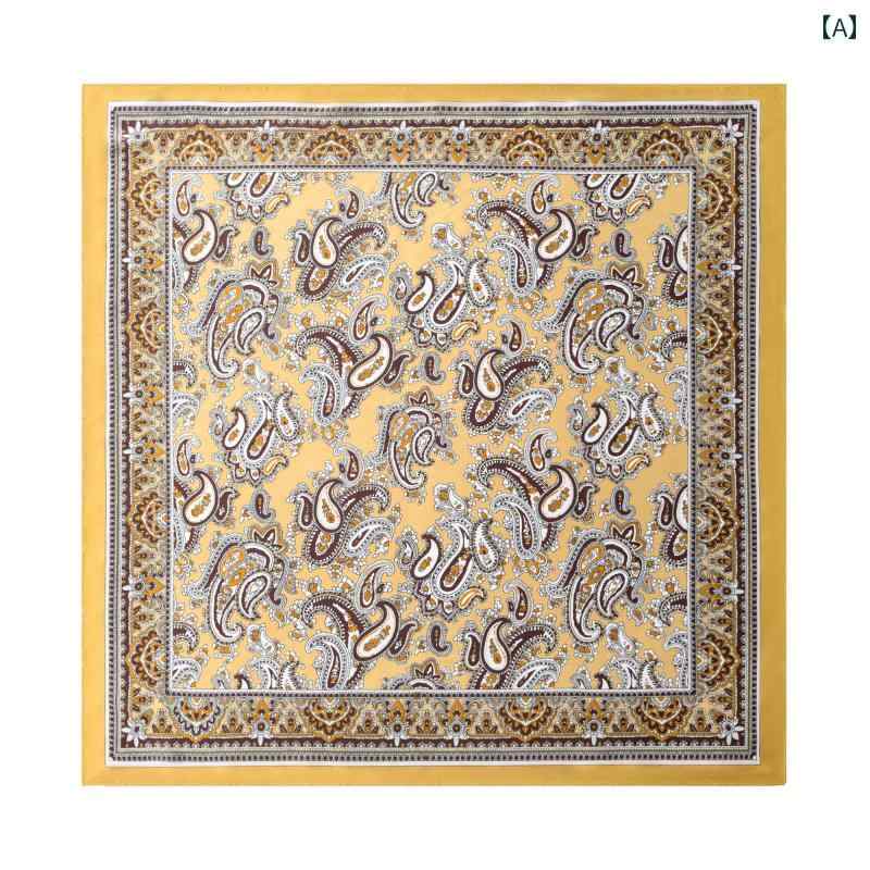 スカーフ メンズ おしゃれ エレガントな メンズ カシュー フラワースク エア スカーフ ユニセックス カ..