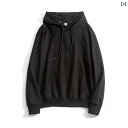 メンズ プルオーバー パーカー 男の子用 長袖 フード付き スウェットシャツ 春秋 薄手 イン コットン トップス 服 無地 コート