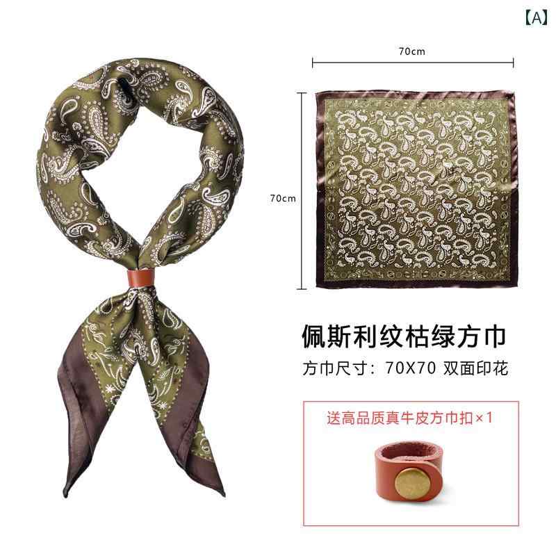 メンズ スカーフ スタイリッシュ アミ カー キカ シュー フラワースク エア スカーフ レトロ メンズ シ..