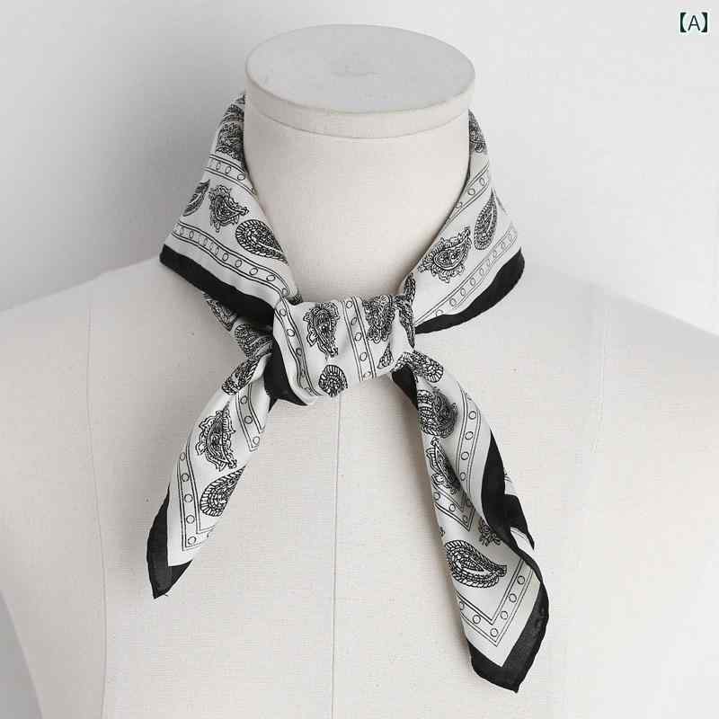 メンズ スカーフ スタイリッシュ 春秋 カシュー フラワー ヒップ ホップ メンズ シルク スクエア スカ..