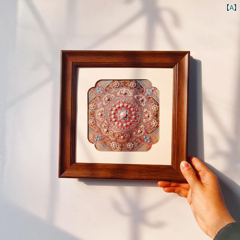 装飾品 インテリア 飾り 無形 文化 遺産の 宋 錦 パール 絵 DIY 材料 パッケージ チームビルディング 暖かい アップ 友人への 贈り物 装飾 画 装飾品(3)