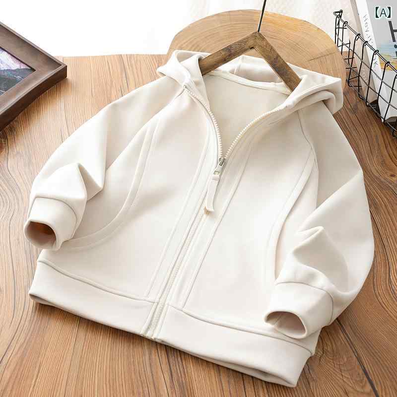 子供用 ジップアップ パーカー 男の子用 春 ジャケット 子供用 フード付き ジッパー カーディガン 2025..