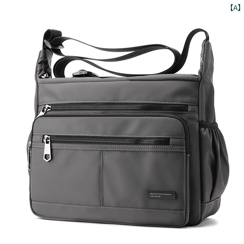 便利 メンズバッグ 2way 3way メンズバッグ大容量 マルチ コンパートメント オックスフォード 布 バッグ 丈夫な 耐摩耗 レジャー 旅行 ショルダーバッグ メンズ メッセンジャーバッグ 防水