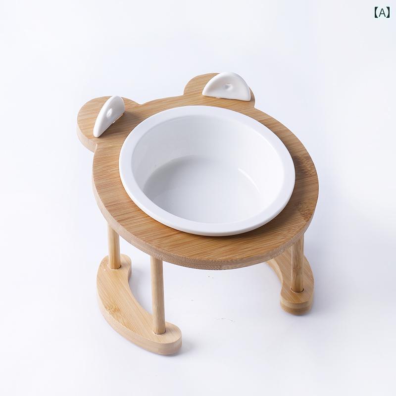 ペット用 餌ボウル おしゃれ 猫用 ボウル ダブル フード 転倒 防止 セラミック製 ペット用 犬用 飲水 ..