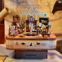 オルゴール インテリア 雑貨 オルゴール DIY 猫の 集まり パズル 回転 式 組み立て 女の子 レディース 日 ギフト